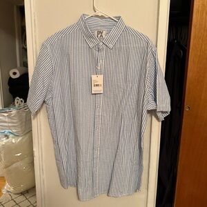 PX Blue and White Striped Men's Shirt